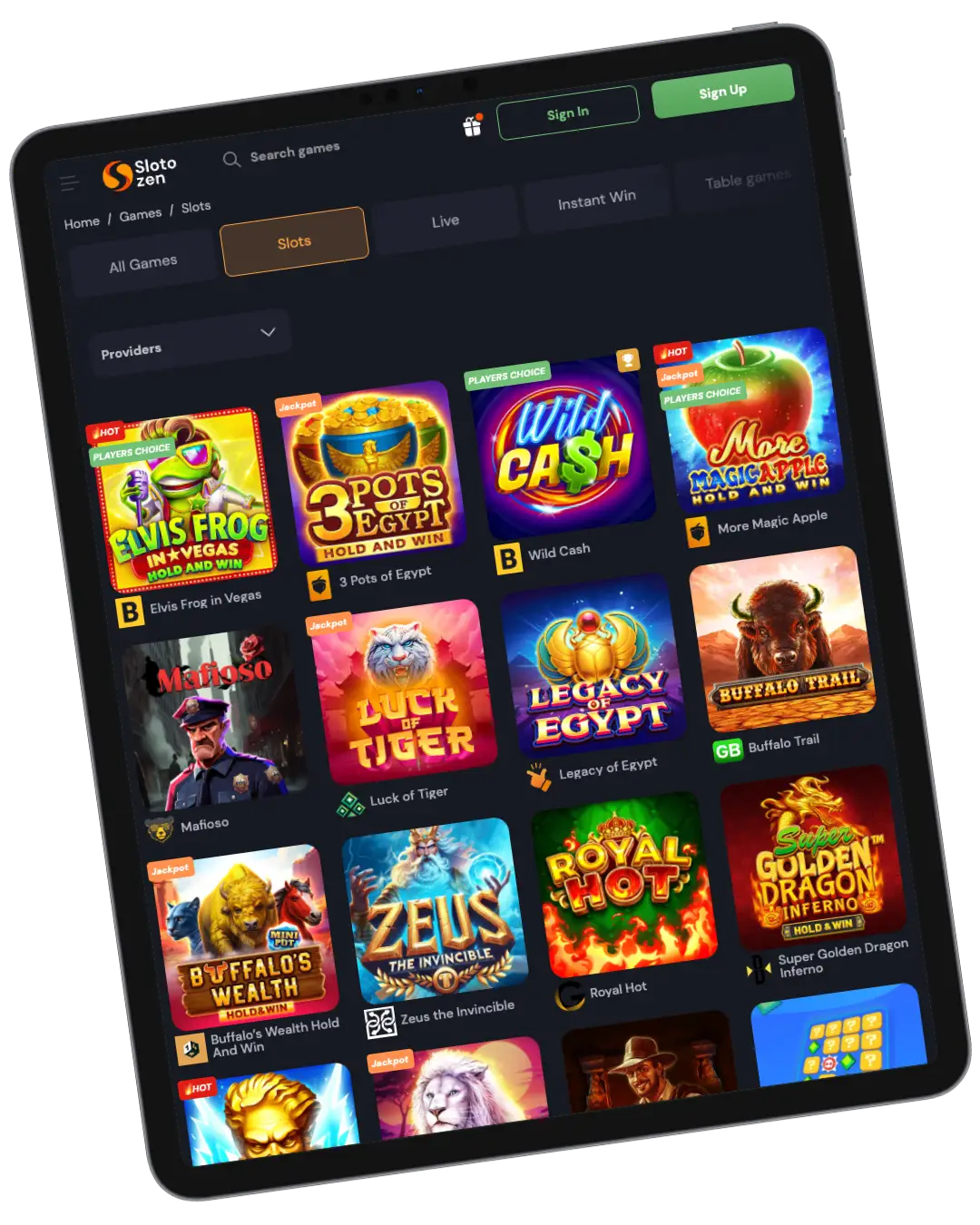 slotozen casino games